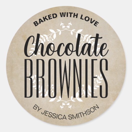 カスタマイズ手作りラベルHM001_08rdv3 ラウンドシール (正面)