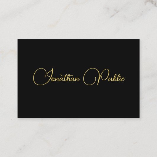 カスタマイズ手書きスクリプト名テンプレートエレガント 名刺 (正面)