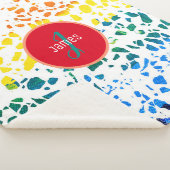 カスタマイズ抽象芸術カラフルTerrazzo シェルパブランケット (3/4)