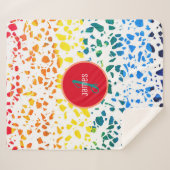 カスタマイズ抽象芸術カラフルTerrazzo シェルパブランケット (正面(横))