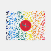 カスタマイズ抽象芸術カラフルTerrazzo フリースブランケット (正面(横))