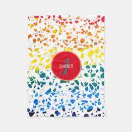 カスタマイズ抽象芸術カラフルTerrazzo フリースブランケット