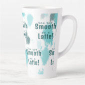 カスタマイズ抽象芸術カラーのスプラッシュブルー、グレー、グリーン カフェラテマグ (右)