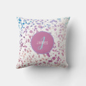 カスタマイズ抽象芸術テラゾピンク&ブルーパターン クッション (裏面)