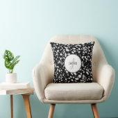 カスタマイズ抽象芸術テラゾブラック&ホワイトパターン クッション (椅子)