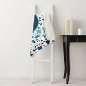 カスタマイズ抽象芸術テラゾモザイクブルーパターン シェルパブランケット (インサイチュ)