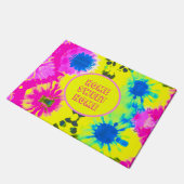 カスタマイズ抽象芸術ホームスイートホームタイ – 染料デザイン ドアマット (アングル)