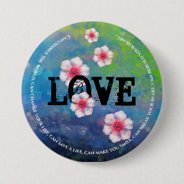 カスタマイズ抽象芸術百合の池芸術 缶バッジ