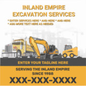 カスタマイズ掘削一般工事施工業者 シール (正面)