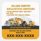 カスタマイズ掘削一般工事施工業者 スクエアシール (正面)