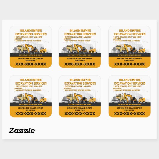 カスタマイズ掘削一般工事施工業者 スクエアシール (シート)