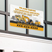 カスタマイズ掘削一般工事施工業者 横断幕 (ビルの外側)