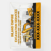 カスタマイズ掘削一般工事施工業者 横断幕 (縦)