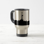 カスタマイズ掘削装置のシルエット トラベルマグ (正面左)