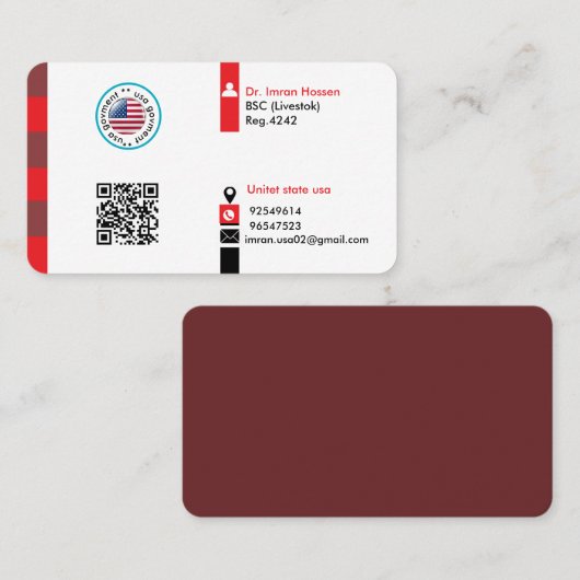 カスタマイズ政府 名刺 (正面/裏面)