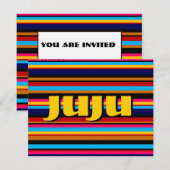 カスタマイズ数々の可能な色ストライプの 招待状 (正面/裏面)