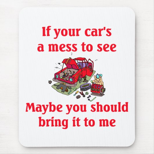 カスタマイズ整備士のマウスパッド- マウスパッド (正面)