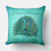 カスタマイズ文字のエレガントな第21誕生日21の枕 クッション (正面)