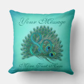 カスタマイズ文字のエレガントな第80誕生日80の枕 クッション (正面)