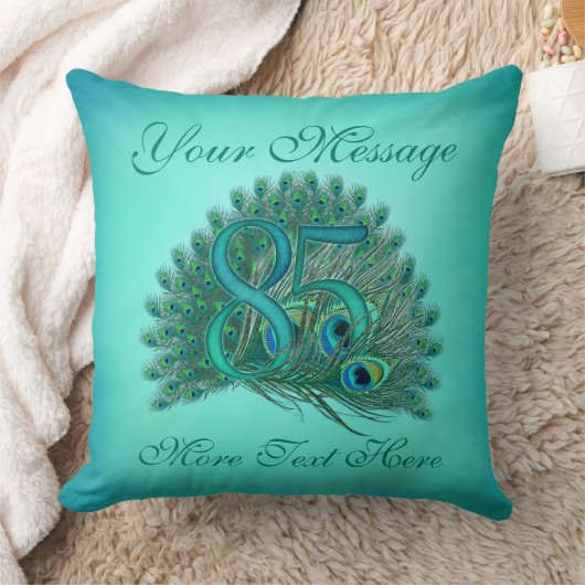 カスタマイズ文字のエレガントな85th誕生日85の枕 クッション (ブランケット)