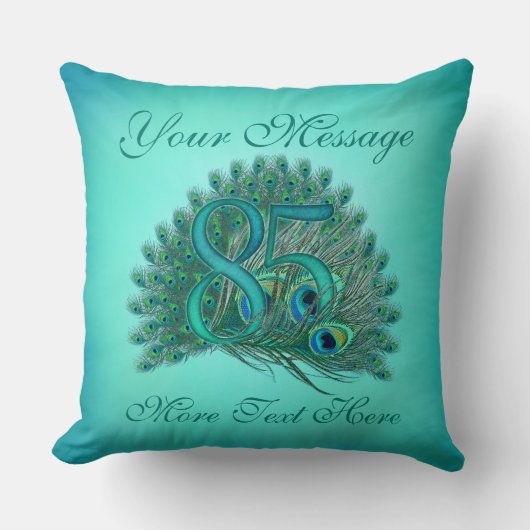 カスタマイズ文字のエレガントな85th誕生日85の枕 クッション (正面)