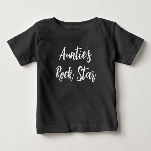 カスタマイズ文字アウンティのロックスター ベビーTシャツ (正面)