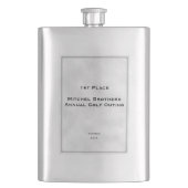 カスタマイズ文字フレー動揺してムインセットクラシックフラ フラスク (正面)