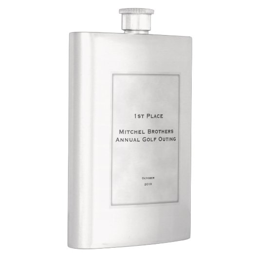 カスタマイズ文字フレー動揺してムインセットクラシックフラ フラスク (右)