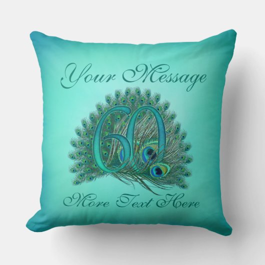 カスタマイズ文字第60誕生日か記念日 クッション (正面)