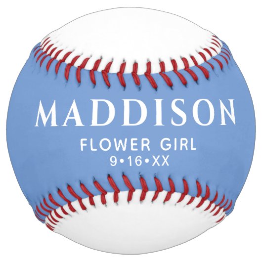 カスタマイズ文字結婚式の引き出物フラワーガールキープサケ ソフトボール (正面)