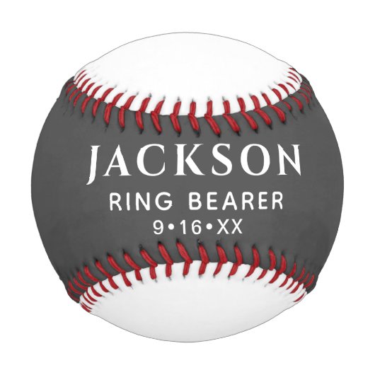 カスタマイズ文字結婚式の引き出物リングや輪ベアラ記念 野球ボール (正面)