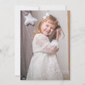 カスタマイズ文字、写真、かわいい猫顔と足 サンキューカード (裏面)