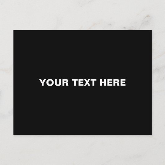 カスタマイズ文字、白黒 ポストカード (正面)