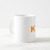 カスタマイズ文字Kマグ コーヒーマグカップ (正面左)