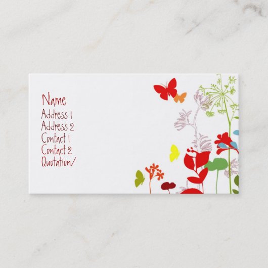 カスタマイズ新しい春- 名刺 (正面)