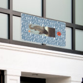 カスタマイズ旗を持つ日本のな魚 横断幕 (ビルの外側)