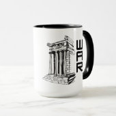 カスタマイズ日本の可能な戦争刀デザインマグカップ マグカップ (正面右)