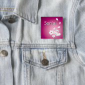 カスタマイズ日本の可能な雪うさぎと桜 缶バッジ (インサイチュ)