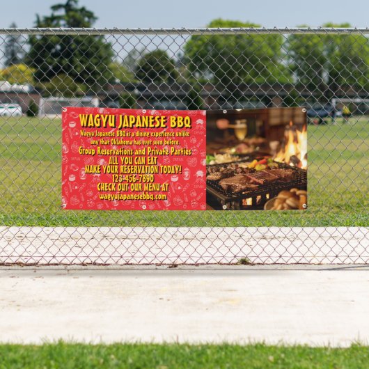 カスタマイズ日本風焼肉プロモーション 横断幕 (インサイチュ)