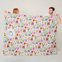 カスタマイズ春ワイルドフラワーズ&かわいいヘッジホグ