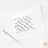 カスタマイズ書き聖書聖句祈りの言葉 スクエアシール (封筒)