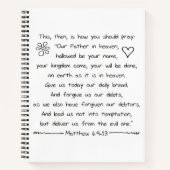 カスタマイズ書き聖書聖句祈りの言葉 ノートブック (正面)