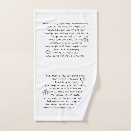 カスタマイズ書き聖書聖句祈りの言葉 ハンドタオル (ハンドタオル)