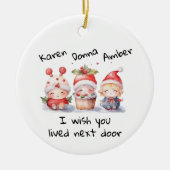 カスタマイズ最高のお隣に住んで下さい セラミックオーナメント (正面)