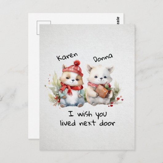 カスタマイズ最高のお隣に住んで下さい ポストカード (正面/裏面)