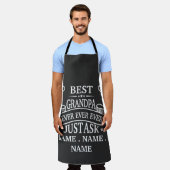 カスタマイズ最高の可能なおじいちゃん頼の子どもの名前 エプロン (着用した状態)