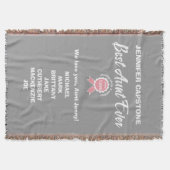 カスタマイズ最高の可能なおばさんエバーピンクリボン スローブランケット (正面)