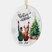 カスタマイズ最高の2024年の友人クリスマスプレゼント セラミックオーナメント (右)