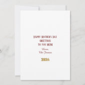 カスタマイズ最高のMommy Photo 招待状 (裏面)