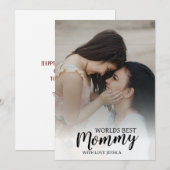 カスタマイズ最高のMommy Photo 招待状 (正面/裏面)